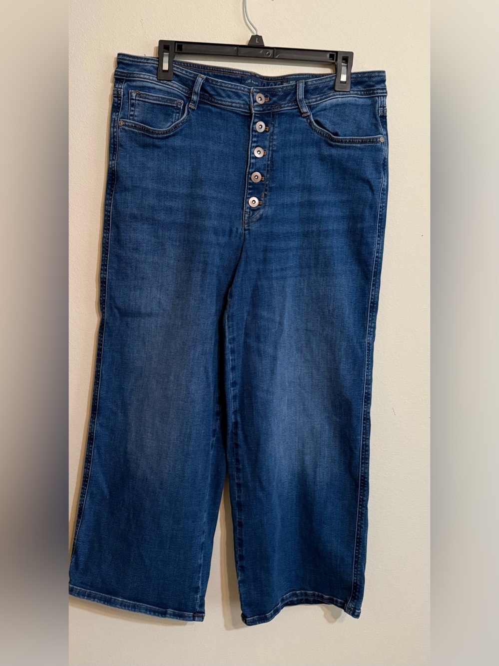 J Jill High-Rise Wide Leg Crop Women’s Jeans - Dark Blue size 12